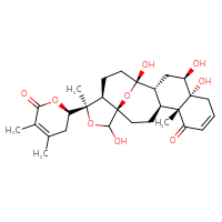 Chemical structure of (1R,4S,5R,10R,11R,13R,14R,17R,18R)-18-[(2R)-4,5-dimethyl-6-oxo-3,6-dihydro-2H-pyran-2-yl]-10,11,14,20-tetrahydroxy-5,18-dimethyl-19,21-dioxapentacyclo[12.6.1.0¹,¹⁷.0⁴,¹³.0⁵,¹⁰]henicos-7-en-6-one - CSSB09881015318