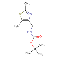 Chemical structure of tert-butyl N-[(2,5-dimethyl-1,3-thiazol-4-yl)methyl]carbamate - CSSB00119768046
