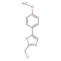 Chemical structure of 2-(chloromethyl)-5-(4-methoxyphenyl)-1,3-oxazole - CSSB00000745932