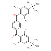 Chemical structure of [4-(4-tert-butyl-2,6-dimethylbenzoyl)phenyl](4-tert-butyl-2,6-dimethylphenyl)methanone - CSSB00020620737
