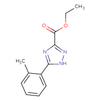 Chemical structure of ethyl 5-(2-methylphenyl)-1H-1,2,4-triazole-3-carboxylate - CSSB00005751255