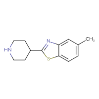 Chemical structure of 5-methyl-2-(piperidin-4-yl)-1,3-benzothiazole - CSSB00000335222