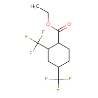 Chemical structure of ethyl 2,4-bis(trifluoromethyl)cyclohexane-1-carboxylate - CSSB01217792069
