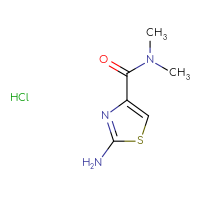 Chemical structure of 2-amino-N,N-dimethyl-1,3-thiazole-4-carboxamide hydrochloride - CSSB00020590303