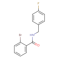 Chemical structure of 2-bromo-N-[(4-fluorophenyl)methyl]benzamide - CSSB00000579127