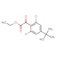 Chemical structure of ethyl 2-(4-tert-butyl-2,6-dichlorophenyl)-2-oxoacetate - CSSB21103685577