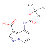 Chemical structure of 4-{[(tert-butoxy)carbonyl]amino}pyrazolo[1,5-a]pyridine-3-carboxylic acid - CSSB00010077807