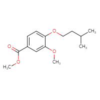 Chemical structure of methyl 3-methoxy-4-(3-methylbutoxy)benzoate - CSSB00103796116