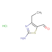 Chemical structure of 2-amino-4-ethyl-1,3-thiazole-5-carbaldehyde hydrochloride - CSSB21285254449