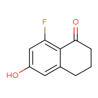 Chemical structure of 8-fluoro-6-hydroxy-1,2,3,4-tetrahydronaphthalen-1-one - CSSB00000104035