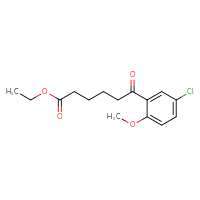 Chemical structure of ethyl 6-(5-chloro-2-methoxyphenyl)-6-oxohexanoate - CSSB00020572466