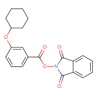 Chemical structure of 1,3-dioxo-2,3-dihydro-1H-isoindol-2-yl 3-(cyclohexyloxy)benzoate - CSSB00116226323