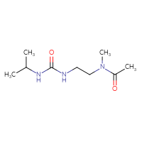 Chemical structure of N-methyl-N-(2-{[(propan-2-yl)carbamoyl]amino}ethyl)acetamide - CSSB20992959253