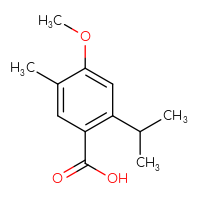 Chemical structure of 4-methoxy-5-methyl-2-(propan-2-yl)benzoic acid - CSSB00010423584