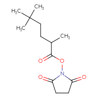 Chemical structure of 2,5-dioxopyrrolidin-1-yl 2,5,5-trimethylhexanoate - CSSB20270437501