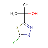 Chemical structure of 2-(5-chloro-1,3,4-thiadiazol-2-yl)propan-2-ol - CSSB07103238672