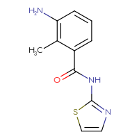 Chemical structure of 3-amino-2-methyl-N-(1,3-thiazol-2-yl)benzamide - CSSB00000287559