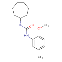 Chemical structure of 1-cycloheptyl-3-(2-methoxy-5-methylphenyl)urea - CSSB00103989332