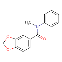 Chemical structure of N-methyl-N-phenyl-2H-1,3-benzodioxole-5-carboxamide - CSSB00026421368
