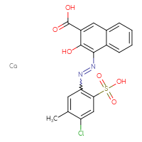 Chemical structure of 4-[2-(4-chloro-5-methyl-2-sulfophenyl)diazen-1-yl]-3-hydroxynaphthalene-2-carboxylic acid calcium - CSSB20966135304