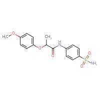 Chemical structure of 2-(4-methoxyphenoxy)-N-(4-sulfamoylphenyl)propanamide - CSSB00046233278