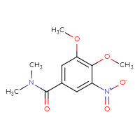 Chemical structure of 3,4-dimethoxy-N,N-dimethyl-5-nitrobenzamide - CSSB13141382668