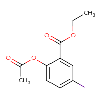 Chemical structure of ethyl 2-(acetyloxy)-5-iodobenzoate - CSSB00010236242