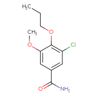 Chemical structure of 3-chloro-5-methoxy-4-propoxybenzamide - CSSB00046150475