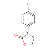 Chemical structure of 3-(4-hydroxyphenyl)-1,3-oxazolidin-2-one - CSSB00000045689