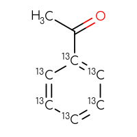 Chemical structure of 1-[(1,2,3,4,5,6-¹³C₆)phenyl]ethan-1-one - CSSB00159239525