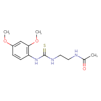 Chemical structure of N-(2-{[(2,4-dimethoxyphenyl)carbamothioyl]amino}ethyl)acetamide - CSSB21432510123