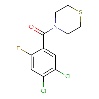 Chemical structure of 4-(4,5-dichloro-2-fluorobenzoyl)thiomorpholine - CSSB06491895623