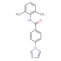 Chemical structure of N-(2,6-dimethylphenyl)-4-(1H-imidazol-1-yl)benzamide - CSSB00104228843