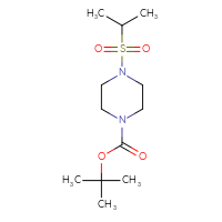 Chemical structure of tert-butyl 4-(propane-2-sulfonyl)piperazine-1-carboxylate - CSSB00118849665