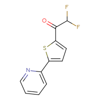 Chemical structure of 2,2-difluoro-1-[5-(pyridin-2-yl)thiophen-2-yl]ethan-1-one - CSSB03559801670