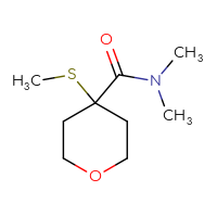 Chemical structure of N,N-dimethyl-4-(methylsulfanyl)oxane-4-carboxamide - CSSB07098310951