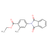 Chemical structure of ethyl 4-(1,3-dioxo-2,3-dihydro-1H-isoindol-2-yl)-2-methylbenzoate - CSSB00162844069