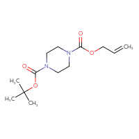Chemical structure of 1-tert-butyl 4-prop-2-en-1-yl piperazine-1,4-dicarboxylate - CSSB00000024677