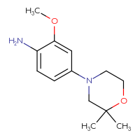 Chemical structure of 4-(2,2-dimethylmorpholin-4-yl)-2-methoxyaniline - CSSB00000691611