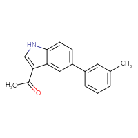 Chemical structure of 1-[5-(3-methylphenyl)-1H-indol-3-yl]ethan-1-one - CSSB01410207903