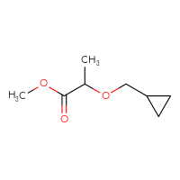 Chemical structure of methyl 2-(cyclopropylmethoxy)propanoate - CSSB00011532594