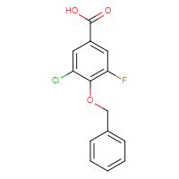 Chemical structure of 4-(benzyloxy)-3-chloro-5-fluorobenzoic acid - CSSB00025726450