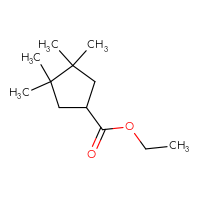 Chemical structure of ethyl 3,3,4,4-tetramethylcyclopentane-1-carboxylate - CSSB06780393246
