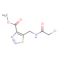 Chemical structure of methyl 5-[(2-chloroacetamido)methyl]-1,2,3-thiadiazole-4-carboxylate - CSSB21332099263