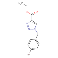 Chemical structure of ethyl 1-[(4-bromophenyl)methyl]-1H-1,2,3-triazole-4-carboxylate - CSSB00046162042