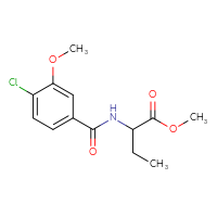 Chemical structure of methyl 2-[(4-chloro-3-methoxyphenyl)formamido]butanoate - CSSB02018695829