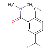 Chemical structure of 5-(difluoromethyl)-N,N,2-trimethylbenzamide - CSSB06981064287