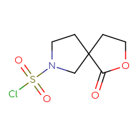 Chemical structure of 1-oxo-2-oxa-7-azaspiro[4.4]nonane-7-sulfonyl chloride - CSSB14968818902