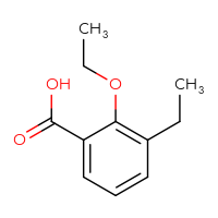 Chemical structure of 2-ethoxy-3-ethylbenzoic acid - CSSB00018842809