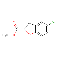 Chemical structure of methyl 5-chloro-2,3-dihydro-1-benzofuran-2-carboxylate - CSSB00000216680